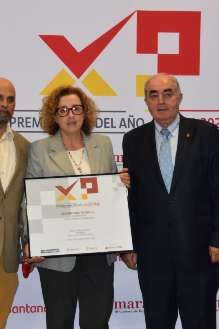 Somontano Social, Pyme Sostenible en los Premios Pyme 2026 Huesca